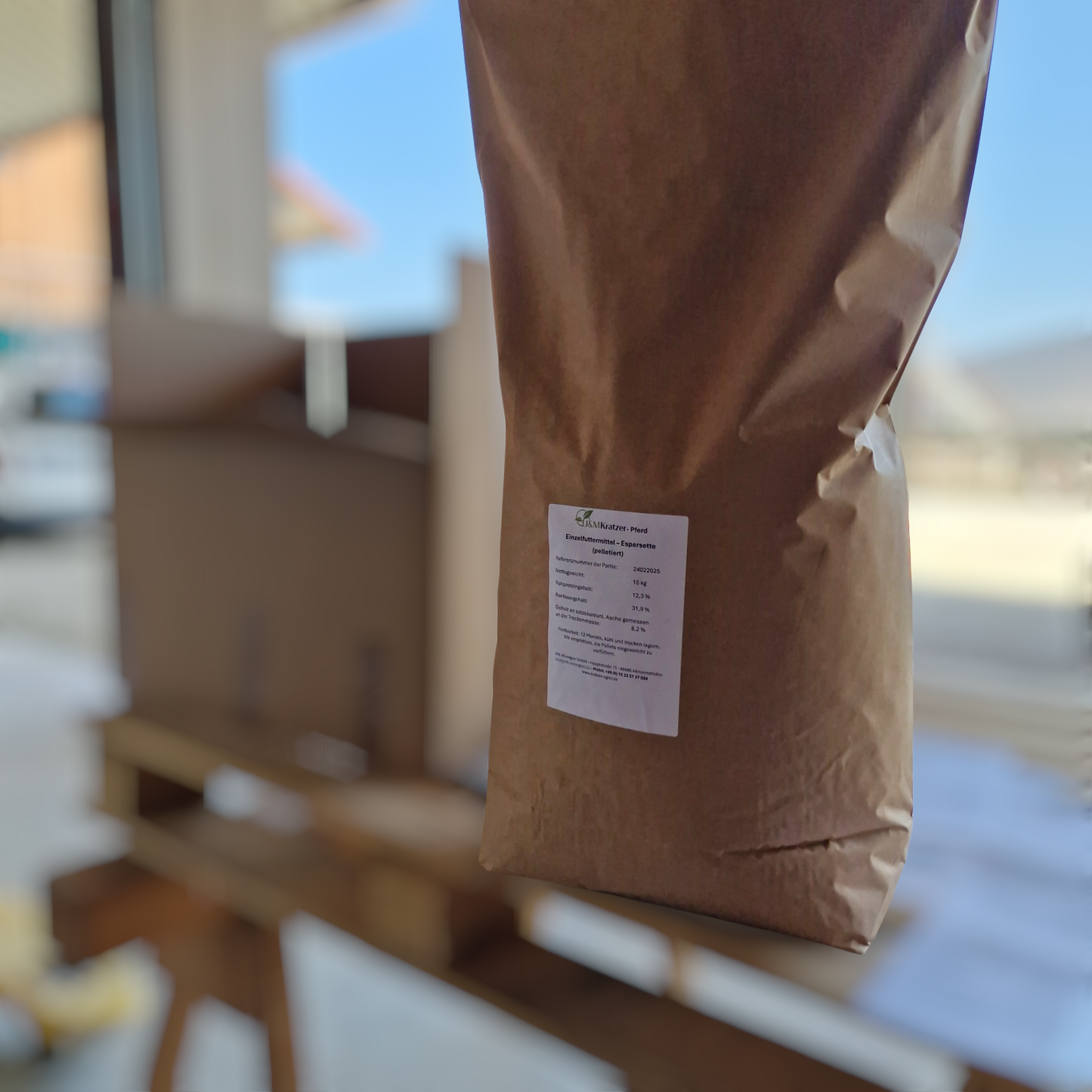 MyPellis Esparsettepellets im 15 kg Sack – natürliches Pferdefutter aus Esparsette