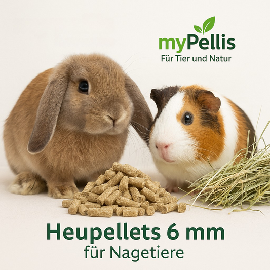 MyPellis Heupellets für Nagetiere – natürliches Futter aus Wiesenheu für Kaninchen und Meerschweinchen und mehr